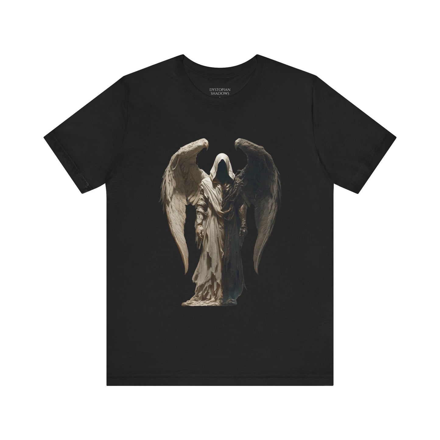 Gothic Fallen Angel Graphic Tee, Unisex T-Shirt, Casualwear, Gift for Him, Gift for Her, Alternative Style, Halloween Clothing, Spiritual Apparel
