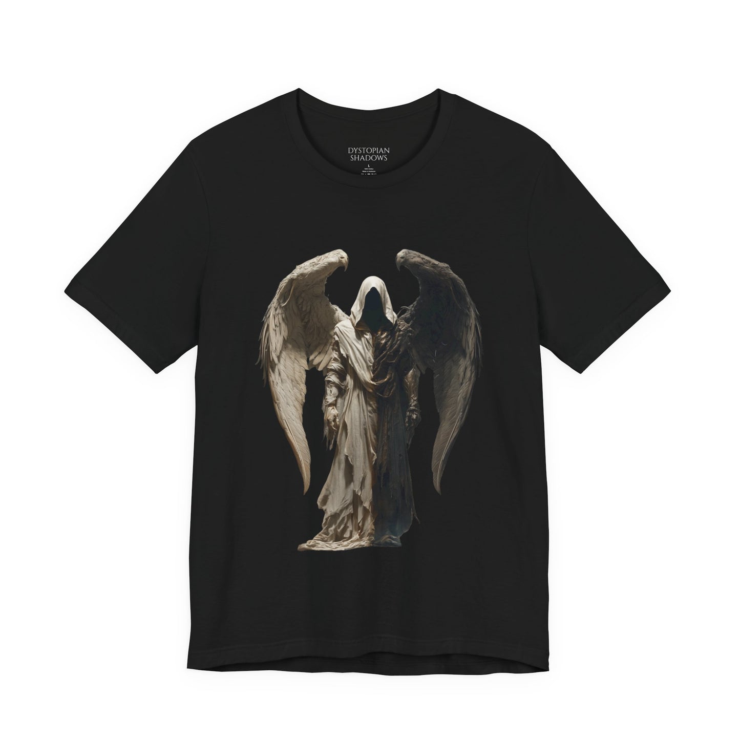 Gothic Fallen Angel Graphic Tee, Unisex T-Shirt, Casualwear, Gift for Him, Gift for Her, Alternative Style, Halloween Clothing, Spiritual Apparel